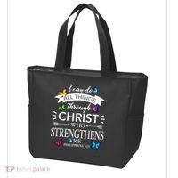Religious I Can Do All Things Through Christ Butterfly Art Tote Bag thumb 3