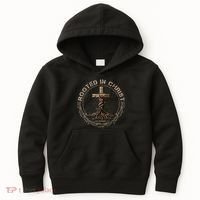 Rooted In Chris, Jesus S, Christian Cross Kids Hoodie thumb 0