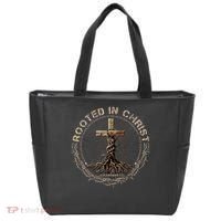 Rooted In Chris, Jesus S, Christian Cross Tote Bag thumb 0
