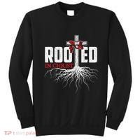 Rooted In Christ Christian Faith Religious Jesus Christ Sweatshirt thumb 0