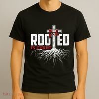 Rooted In Christ Christian Faith Religious Jesus Christ T-Shirt thumb 3