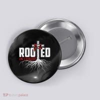 Rooted In Christ Christian Faith Religious Jesus Christ Button thumb 0