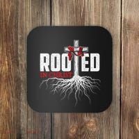 Rooted In Christ Christian Faith Religious Jesus Christ Coaster thumb 0