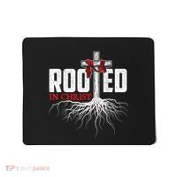 Rooted In Christ Christian Faith Religious Jesus Christ Mousepad thumb 0