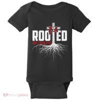 Rooted In Christ Christian Faith Religious Jesus Christ Baby Bodysuit thumb 0