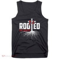 Rooted In Christ Christian Faith Religious Jesus Christ Tank Top thumb 0