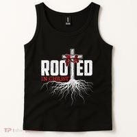 Rooted In Christ Christian Faith Religious Jesus Christ Tank Top thumb 2