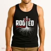 Rooted In Christ Christian Faith Religious Jesus Christ Tank Top thumb 3