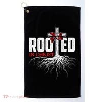 Rooted In Christ Christian Faith Religious Jesus Christ Golf Towel thumb 0
