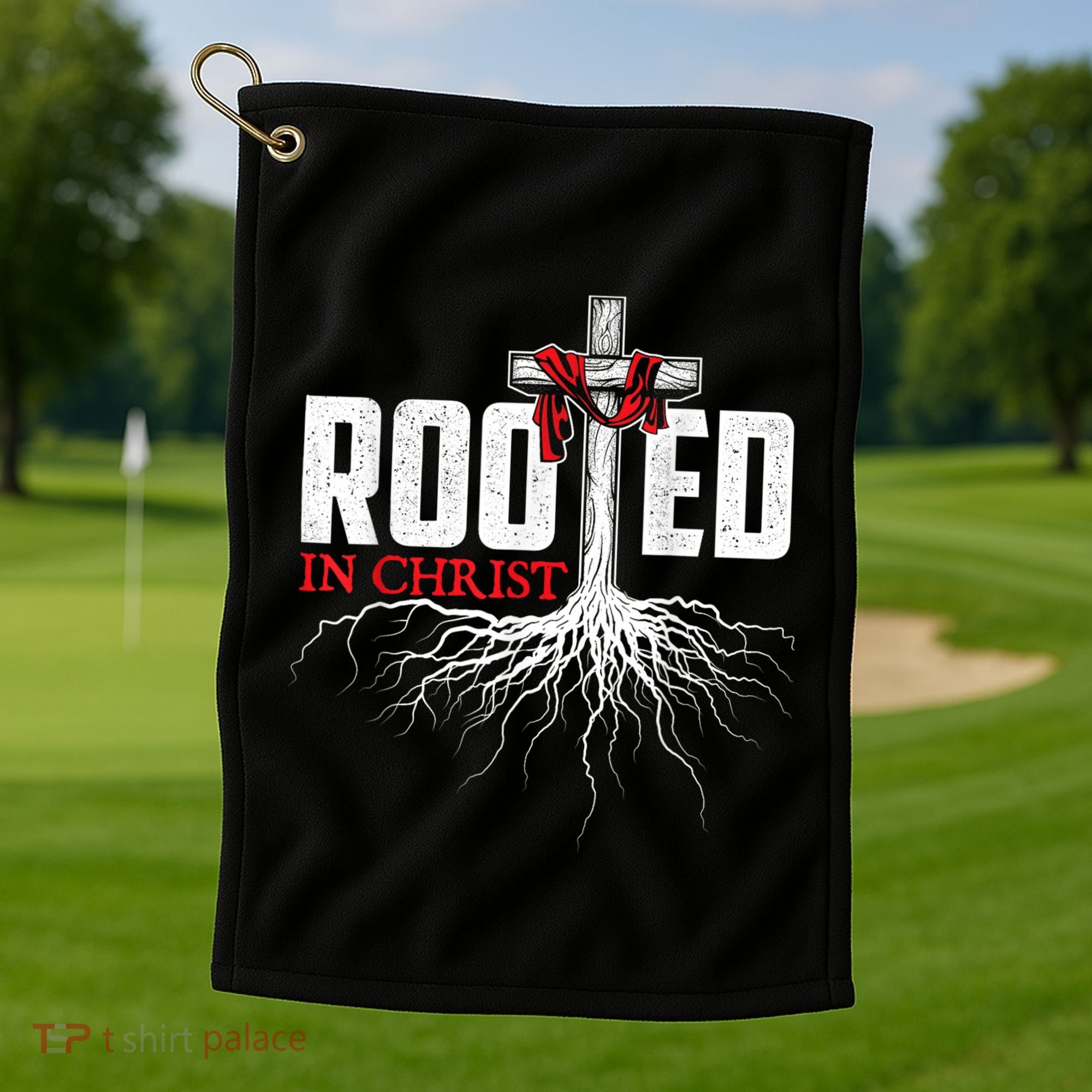 Rooted In Christ Christian Faith Religious Jesus Christ Golf Towel