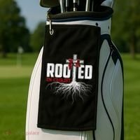 Rooted In Christ Christian Faith Religious Jesus Christ Golf Towel thumb 2