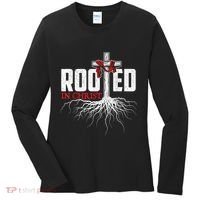 Rooted In Christ Christian Faith Religious Jesus Christ Women's Long Sleeve Shirt thumb 0