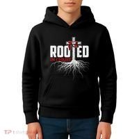 Rooted In Christ Christian Faith Religious Jesus Christ Kids Hoodie thumb 4