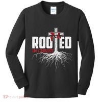 Rooted In Christ Christian Faith Religious Jesus Christ Kids Long Sleeve Shirt thumb 0