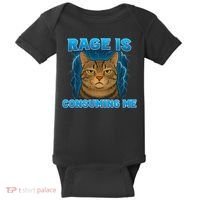 Rage Is Consuming Me Funny Lightning Angry Cat Meme Baby Bodysuit thumb 0