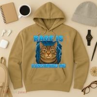 Rage Is Consuming Me Funny Lightning Angry Cat Meme Hoodie thumb 3