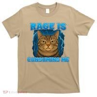 Rage Is Consuming Me Funny Lightning Angry Cat Meme T-Shirt thumb 0