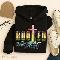 Rooted In Christ Christian Religious Christian Hoodie thumb 4