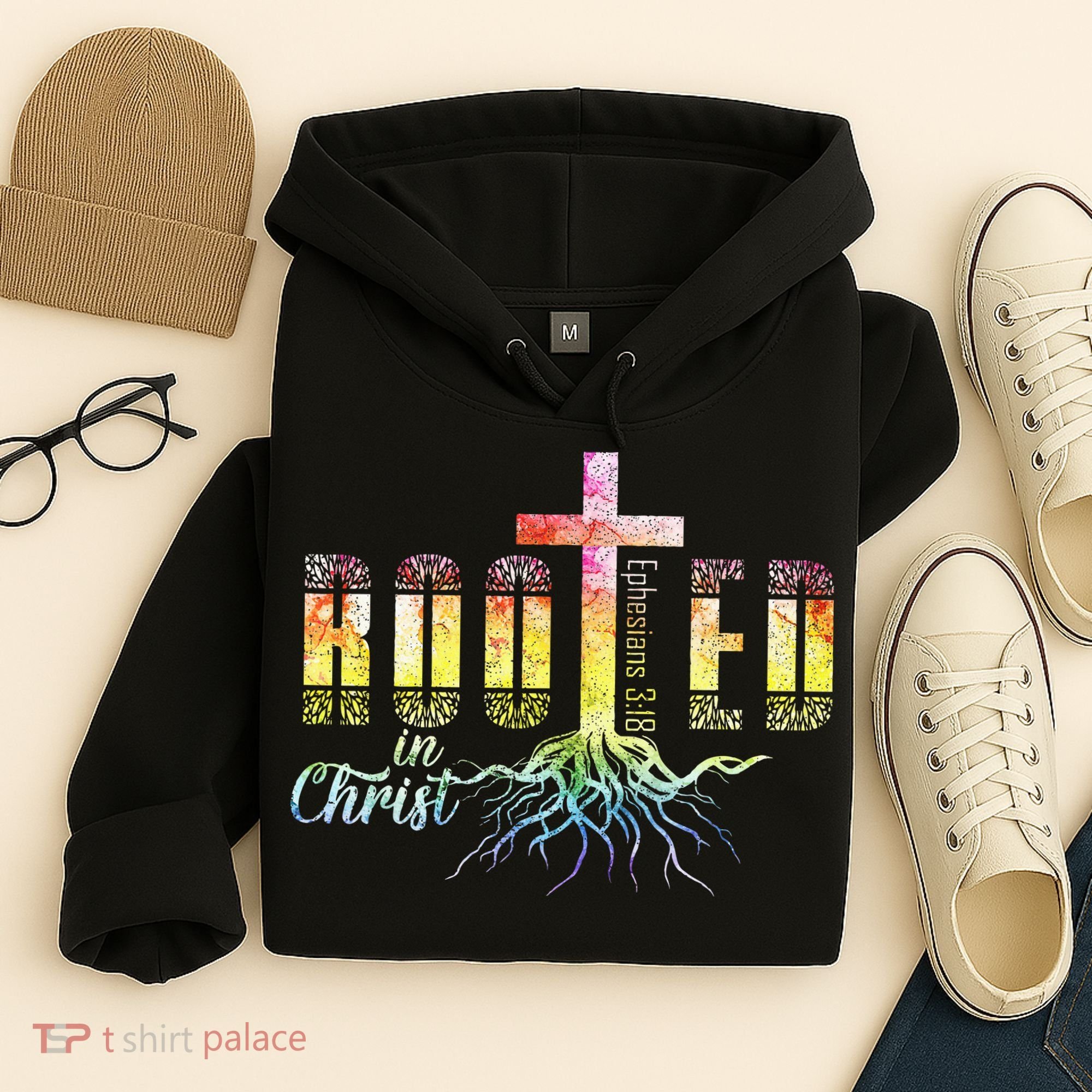Rooted In Christ Christian Religious Christian Hoodie