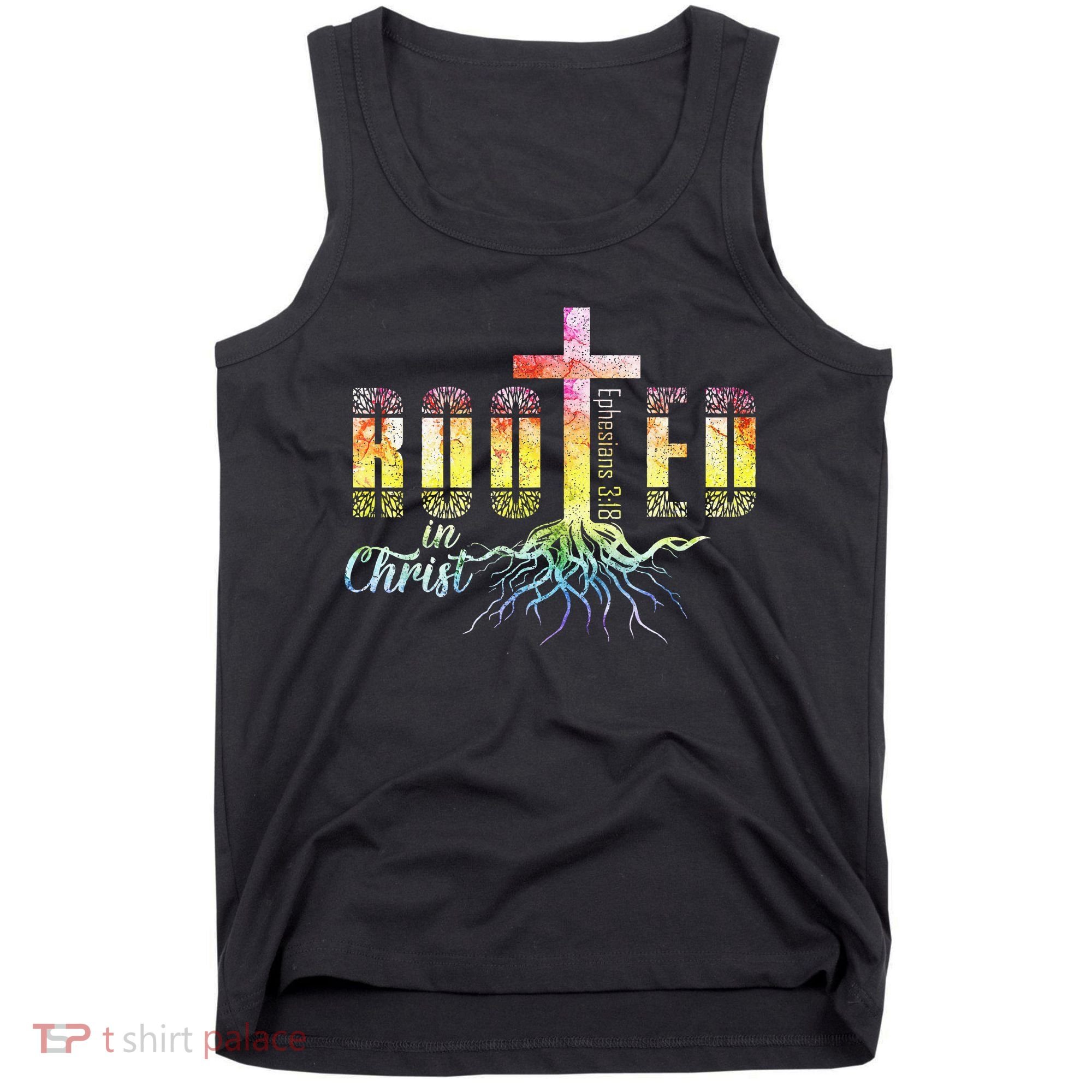 Rooted In Christ Christian Religious Christian Tank Top