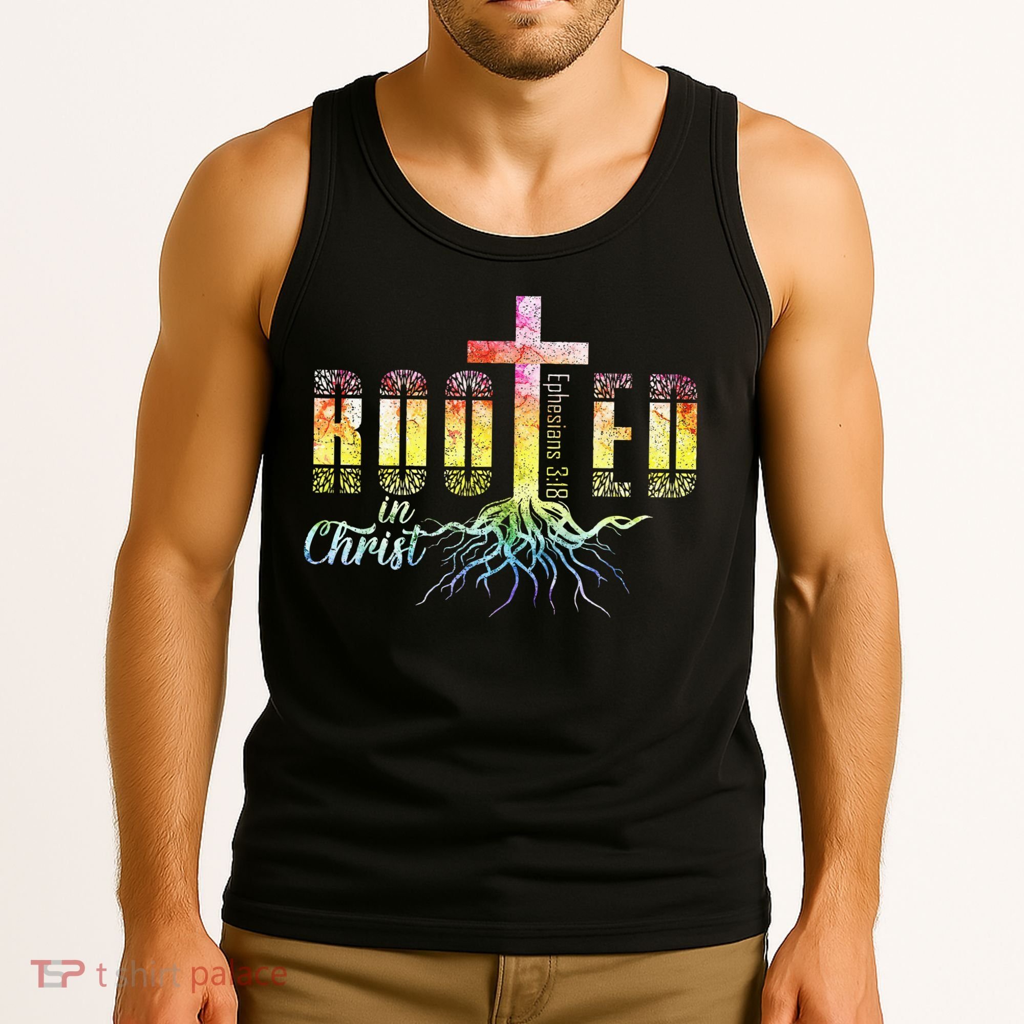 Rooted In Christ Christian Religious Christian Tank Top