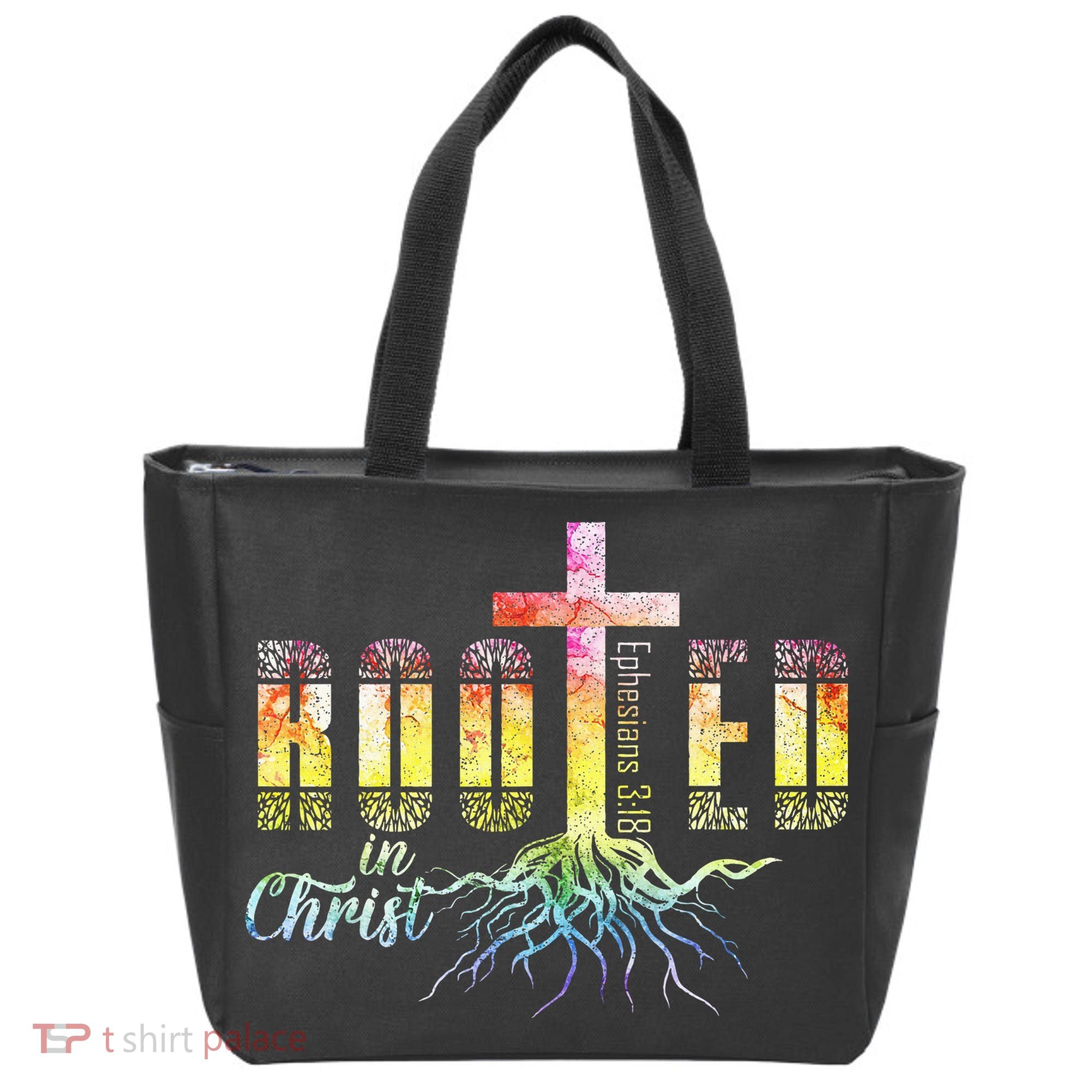 Rooted In Christ Christian Religious Christian Tote Bag