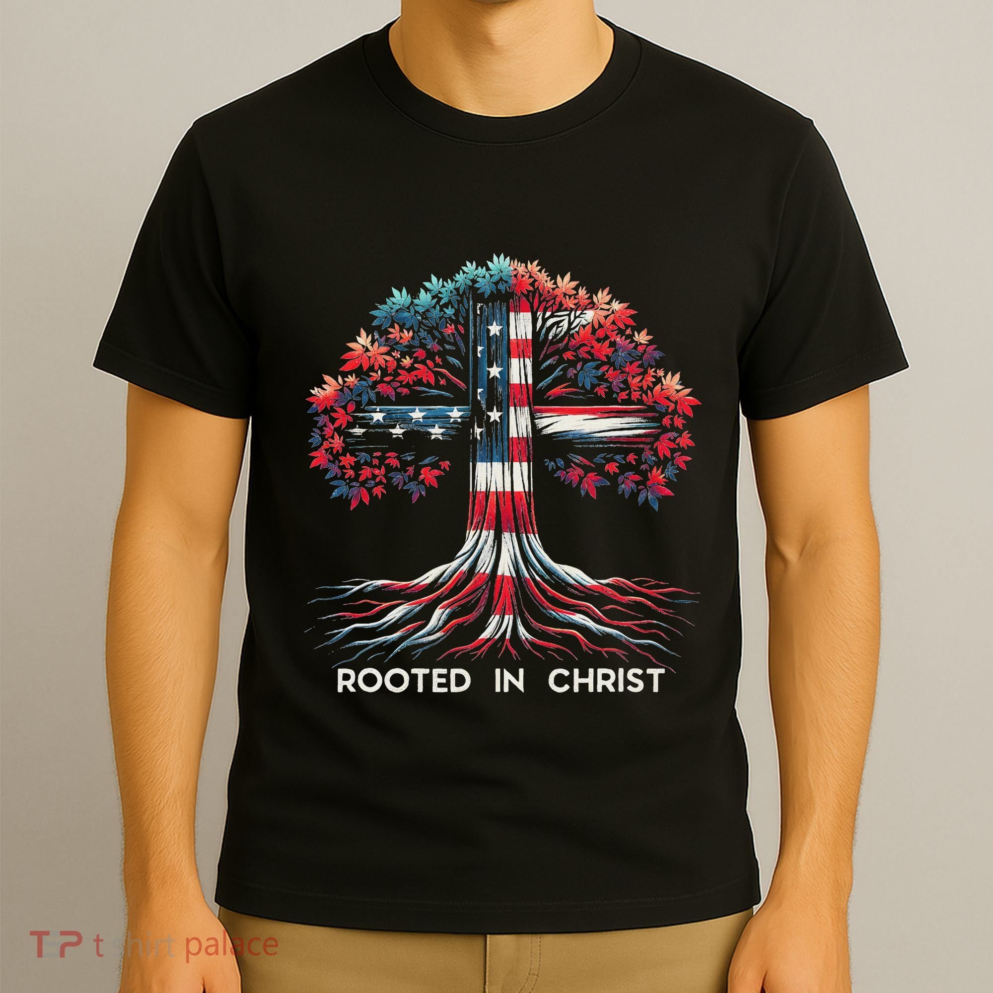 Rooted In Christ Jesus Faith And Love Religious Jesus Lover T-Shirt