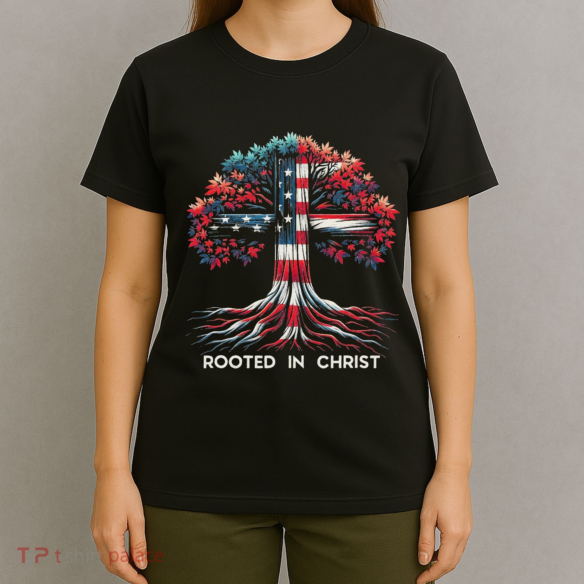 Rooted In Christ Jesus Faith And Love Religious Jesus Lover T-Shirt