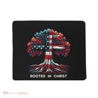 Rooted In Christ Jesus Faith And Love Religious Jesus Lover Mousepad thumb 0