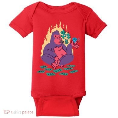 Rich Gorilla Baby Bodysuit