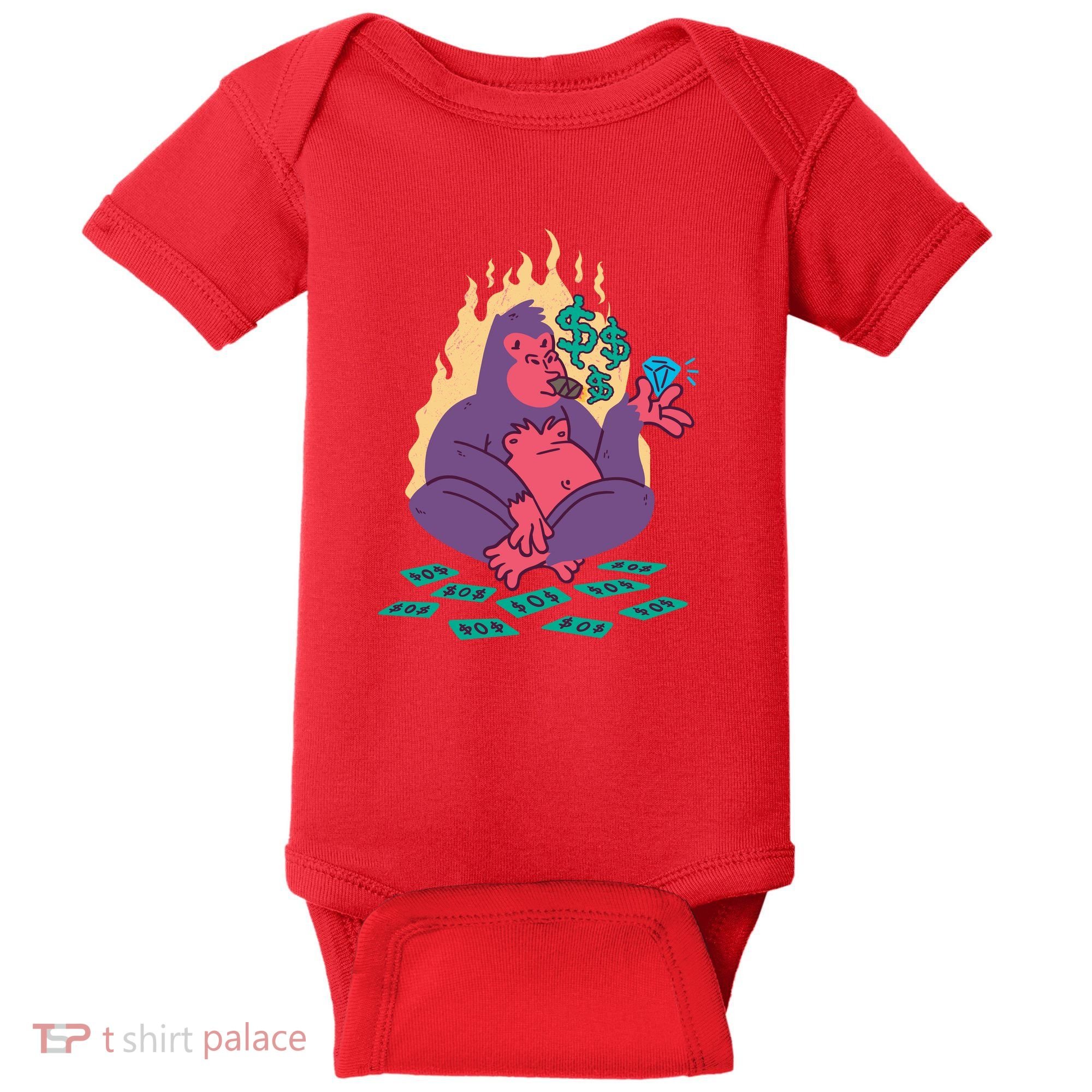 Rich Gorilla Baby Bodysuit