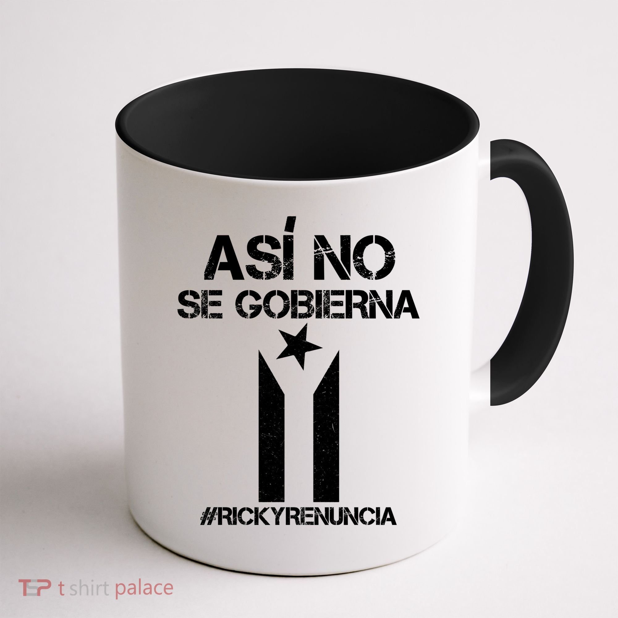 Ricky Renuncia Bandera Negra Puerto Rico Coffee Mug