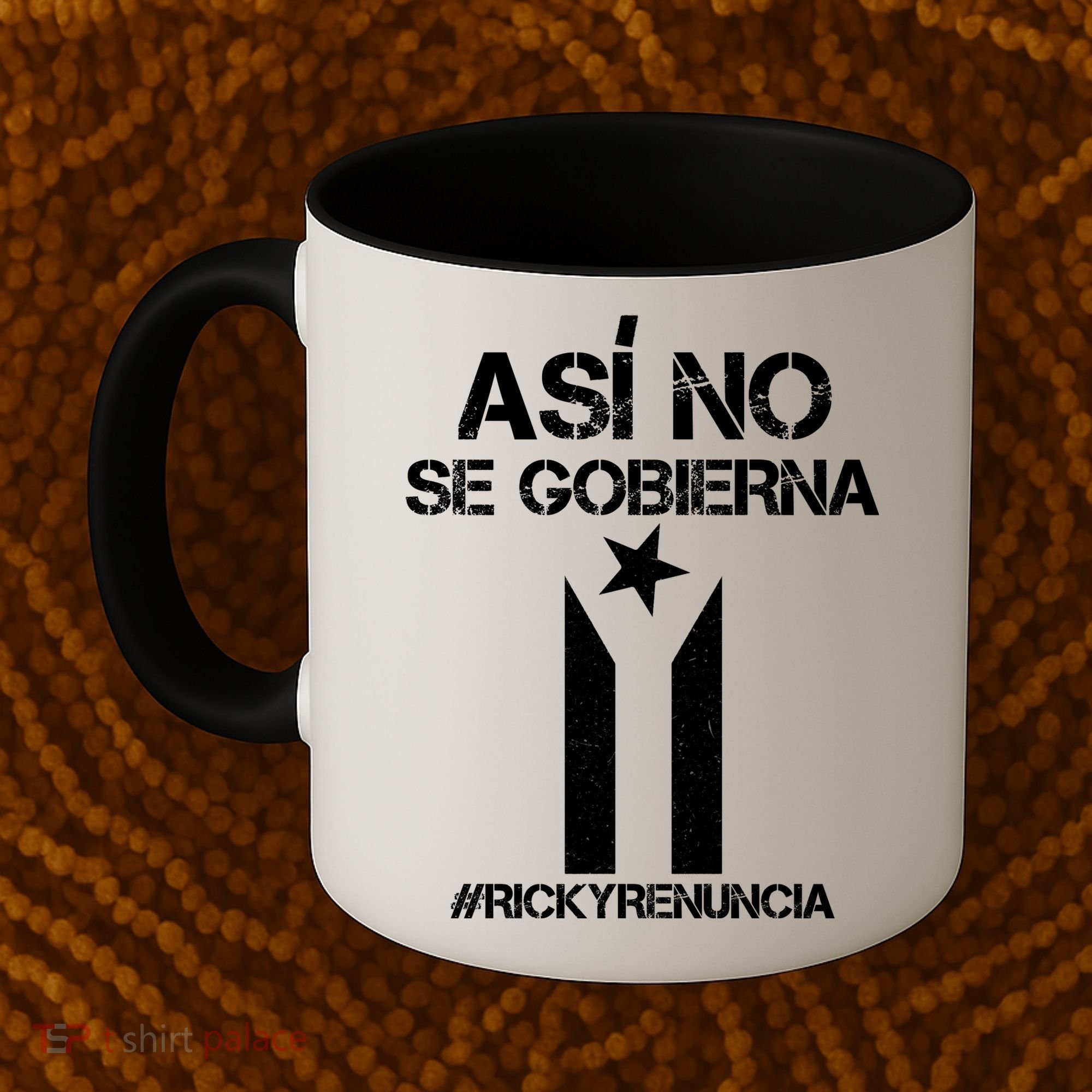Ricky Renuncia Bandera Negra Puerto Rico Coffee Mug