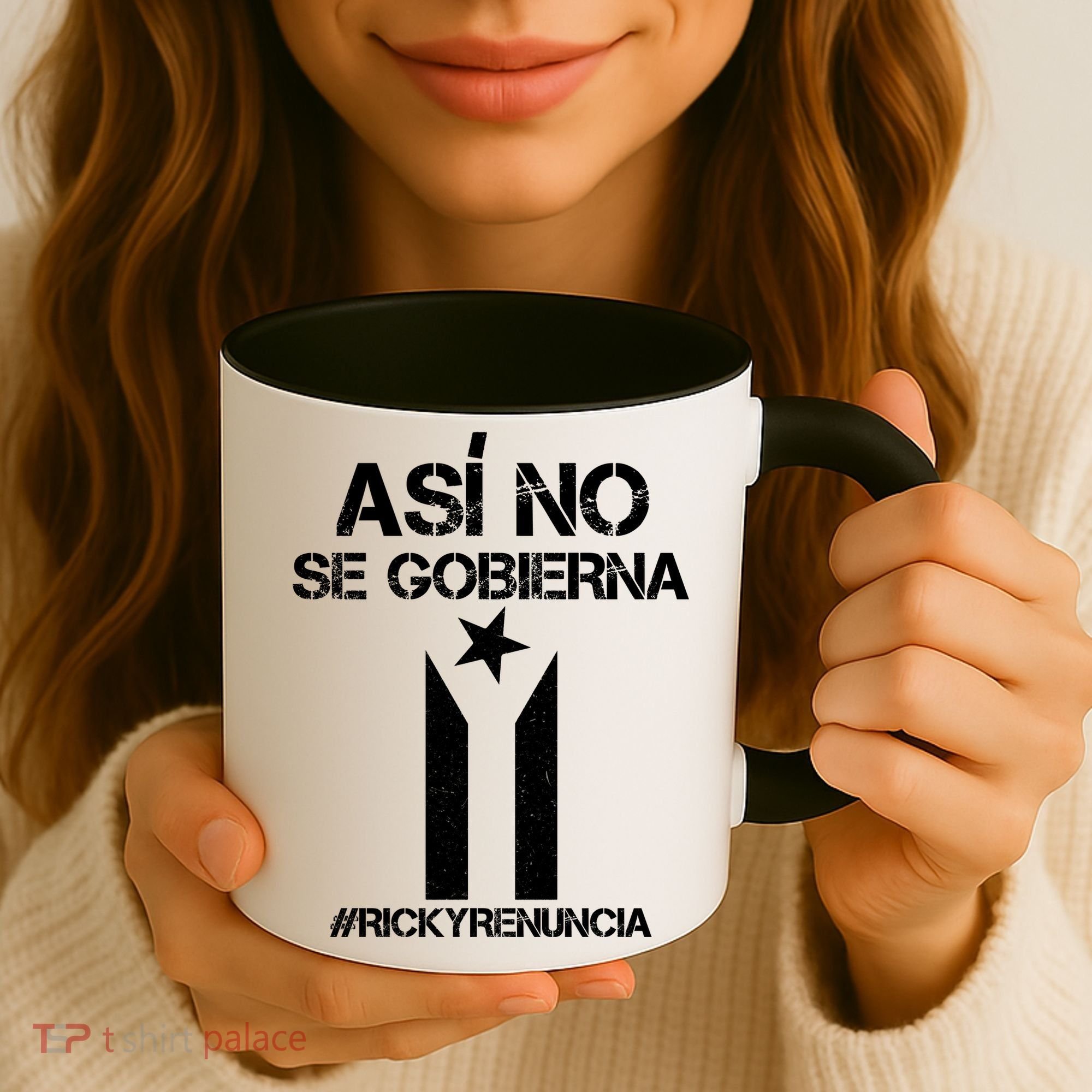 Ricky Renuncia Bandera Negra Puerto Rico Coffee Mug