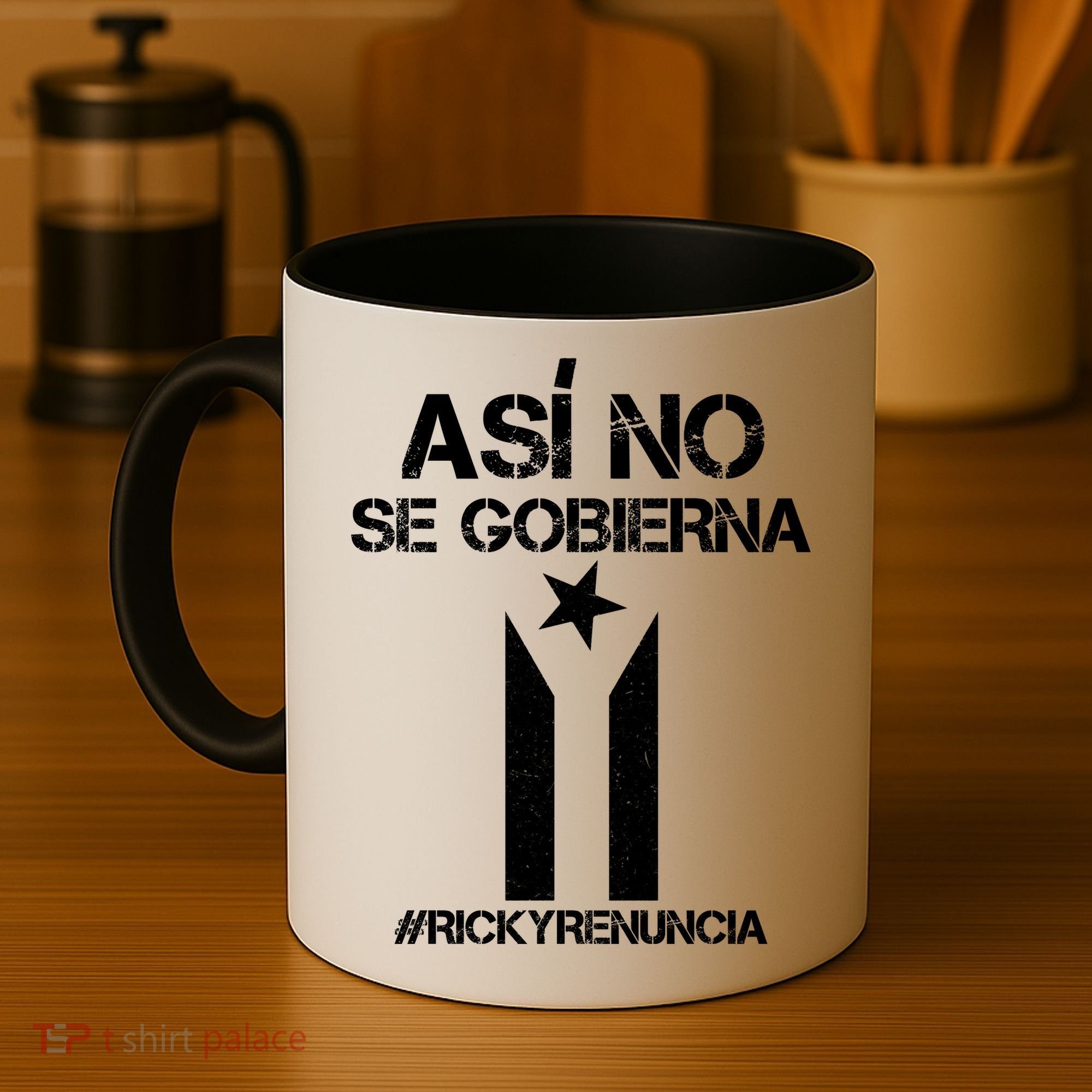 Ricky Renuncia Bandera Negra Puerto Rico Coffee Mug