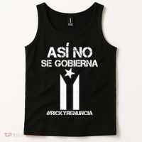 Ricky Renuncia Bandera Negra Puerto Rico Tank Top thumb 2