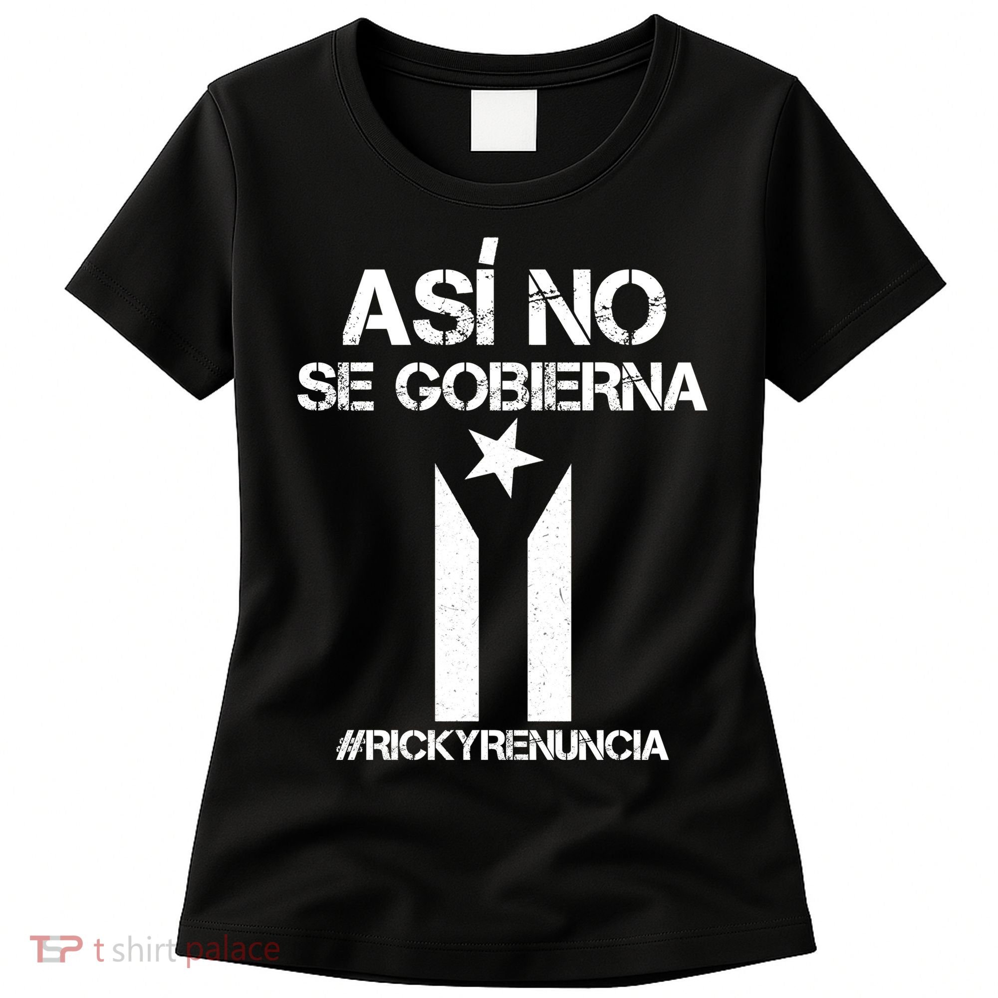 Ricky Renuncia Bandera Negra Puerto Rico Women's T-Shirt