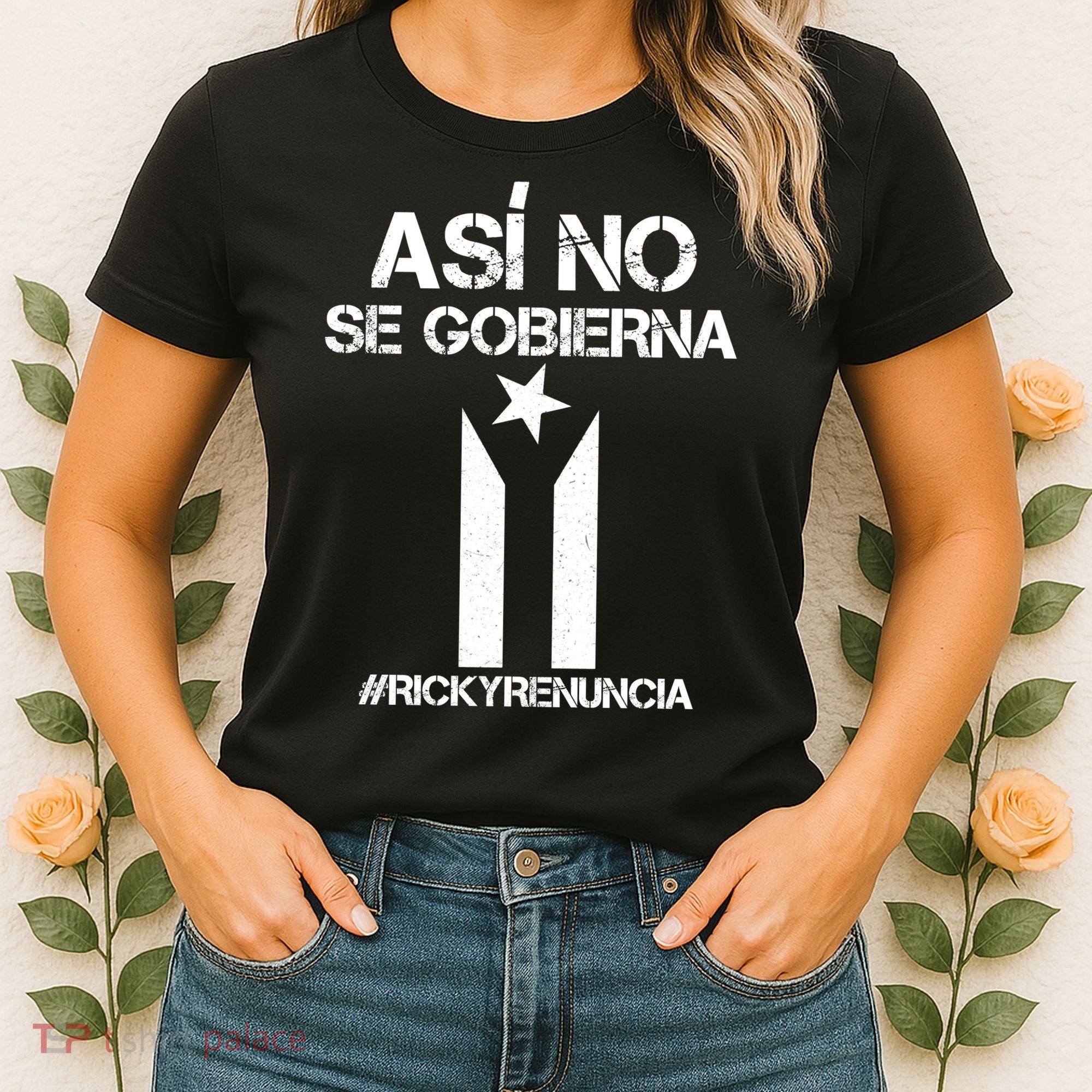 Ricky Renuncia Bandera Negra Puerto Rico Women's T-Shirt