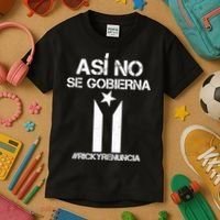 Ricky Renuncia Bandera Negra Puerto Rico Kids T-Shirt thumb 3