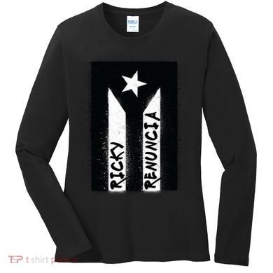 Ricky Renuncia Puerto Rico Flag Women's Long Sleeve Shirt