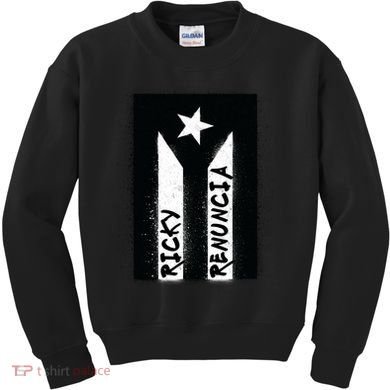 Ricky Renuncia Puerto Rico Flag Kids Sweatshirt