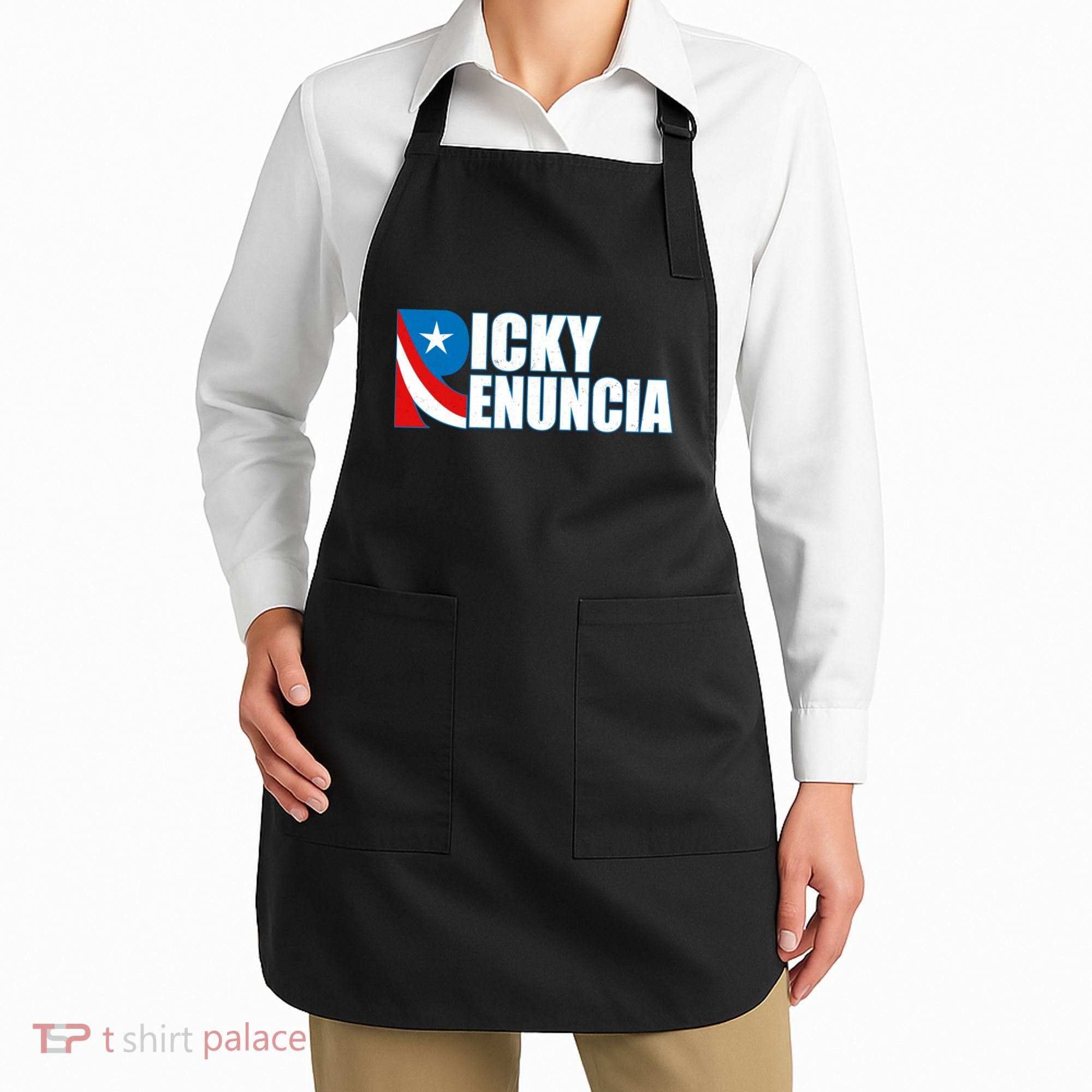 Ricky Renuncia Puerto Rico Star Logo Apron