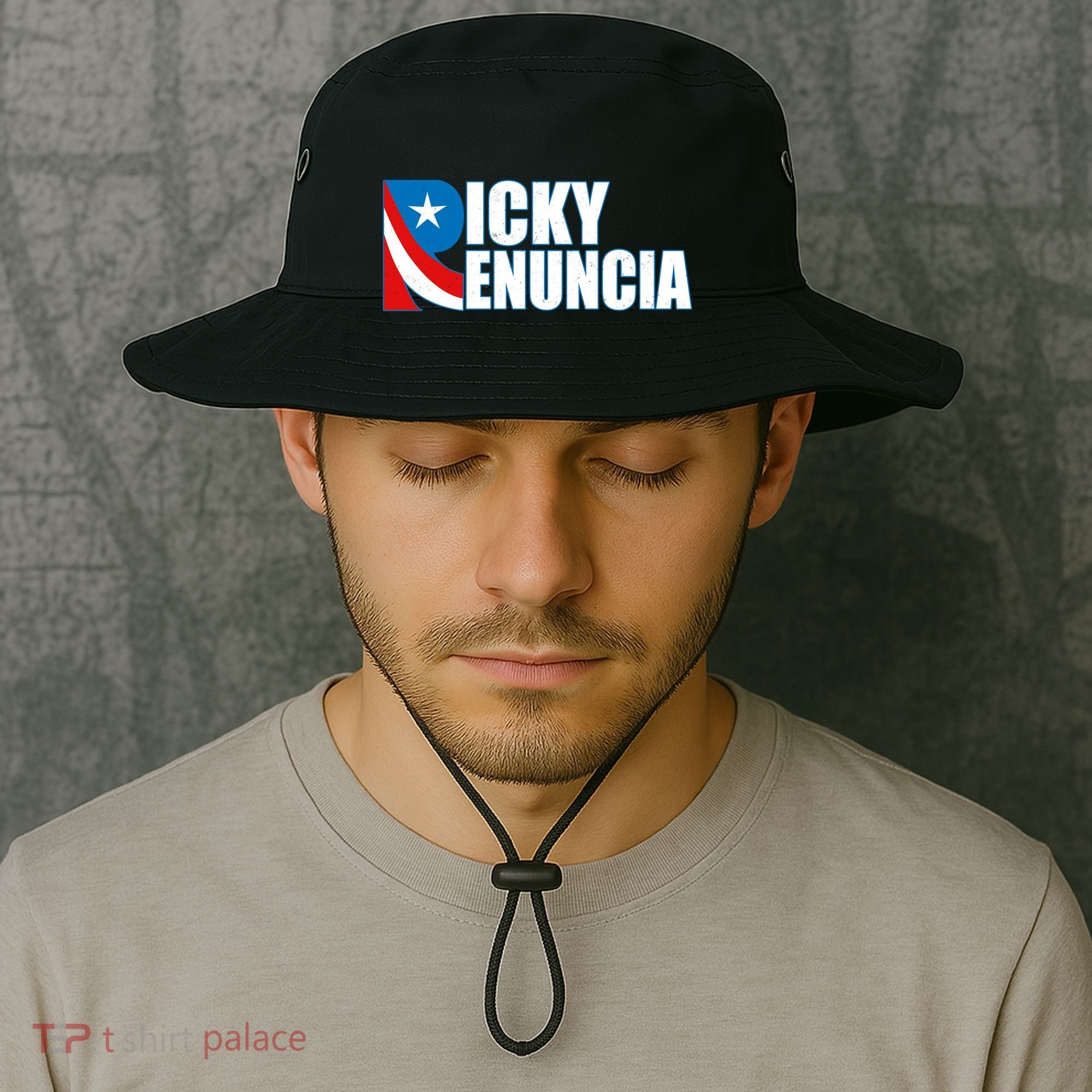 Ricky Renuncia Puerto Rico Star Logo Bucket Hat