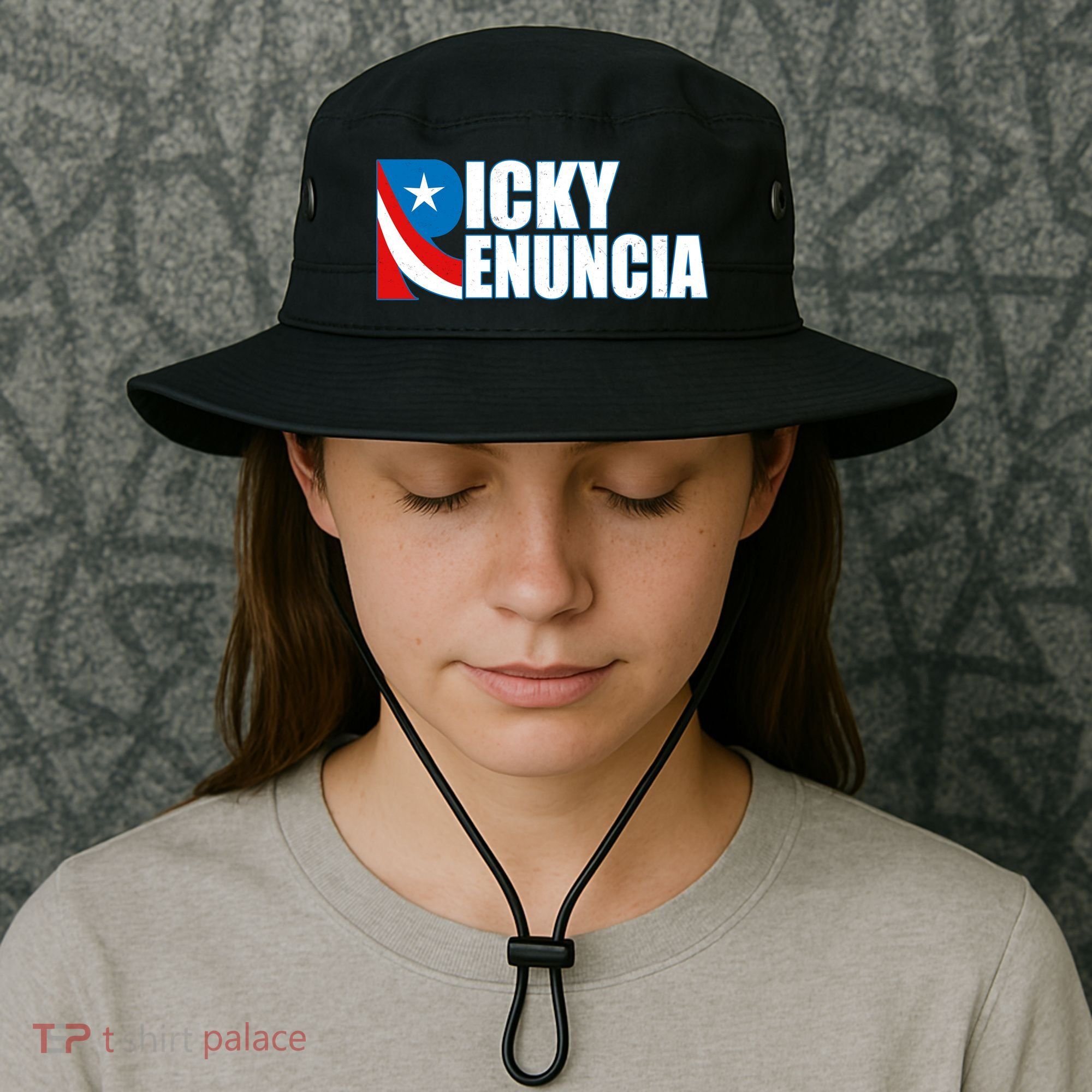Ricky Renuncia Puerto Rico Star Logo Bucket Hat