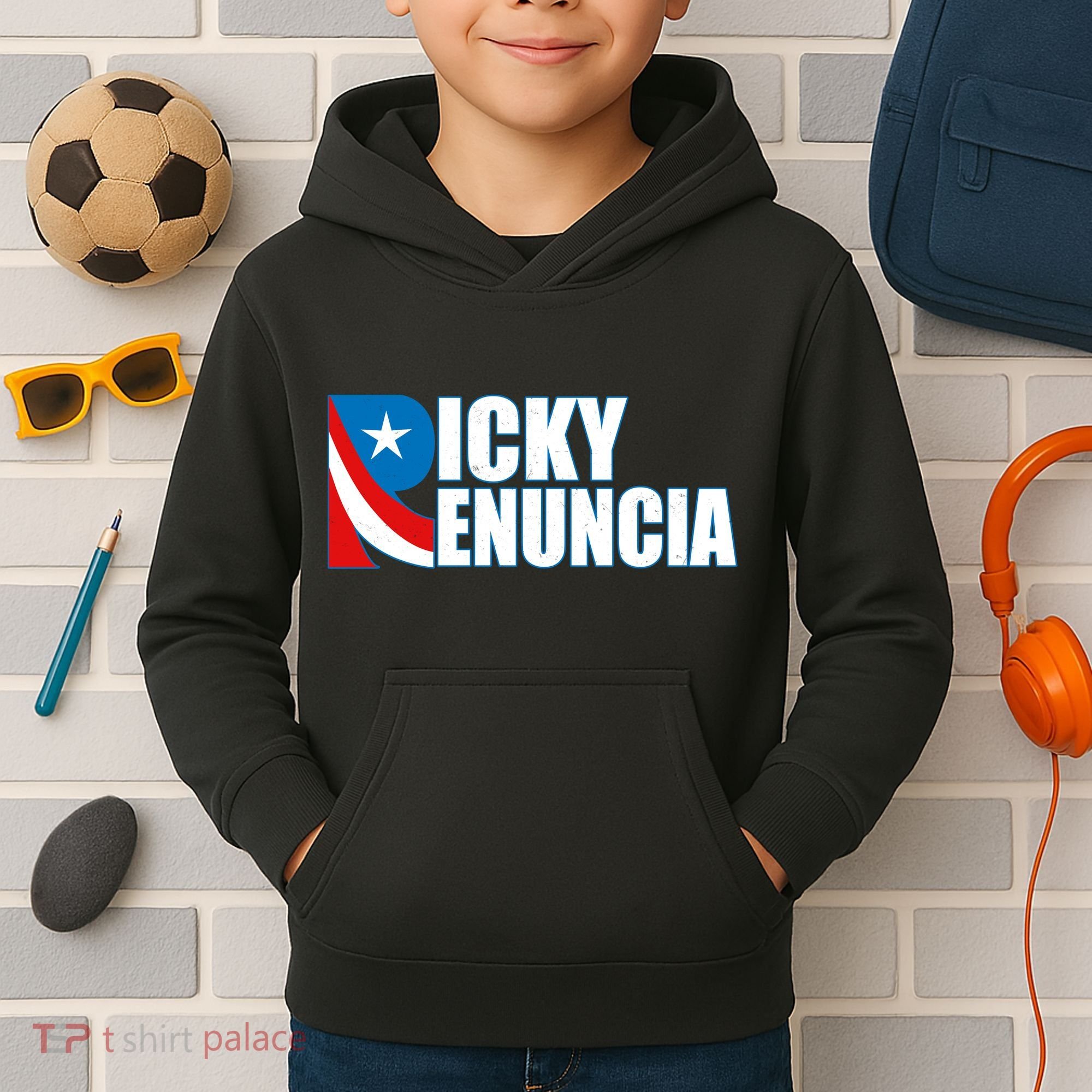 Ricky Renuncia Puerto Rico Star Logo Kids Hoodie