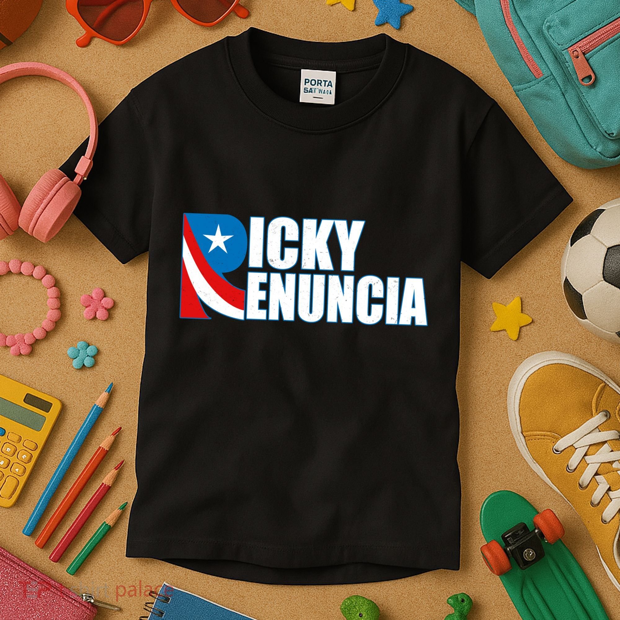 Ricky Renuncia Puerto Rico Star Logo Kids T-Shirt