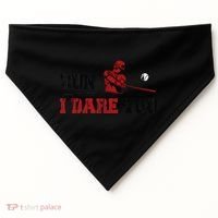 Run I Dare You Funny Baseball Catcher Baseball Player Lover USA-Made Doggie Bandana thumb 0