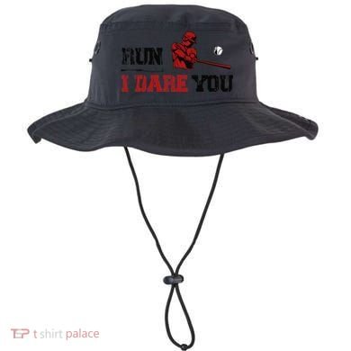 Run I Dare You Funny Baseball Catcher Baseball Player Lover Bucket Hat