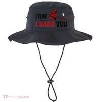 Run I Dare You Funny Baseball Catcher Baseball Player Lover Bucket Hat thumb 0