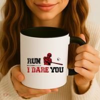 Run I Dare You Funny Baseball Catcher Baseball Player Lover Coffee Mug thumb 3